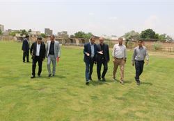 بازدید میدانی معاون عمرانی استاندار زنجان از پروژه سکوی تماشاچیان زمین فوتبال مجموعه ۱۵ خرداد زنجان