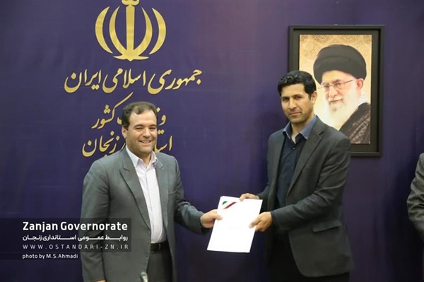معارفه ابراهیم ساریجلو به عنوان مدیرکل فناوری اطلاعات،‌ ارتباطات و امنیت استانداری زنجان