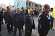 حضور استاندار و مدیران ستادی در تجمع  بزرگ مردم زنجان به مناسبت عید غدیر و محکومیت جنایات رژیم صهیونیستی