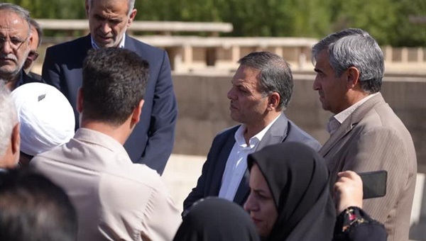 بازدید سید محسن صادقی، استاندار زنجان، از پروژه فاضلاب شهری شهرستان خرمدره