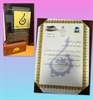 دریافت لوح تقدیر و تندیس همایش در نخستین همایش توانمندسازی کمیته‌های حفاظت فنی و بهداشت کار صنایع و معادن شمال‌غرب کشور