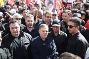 حضور استاندار زنجان در مراسم تشییع رهبر شهید آیت الله سید علی خامنه ای