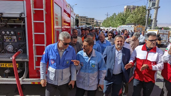 مانور زلزله و پدافند غیرعامل شهرستان در ۵ محور برگزار شد