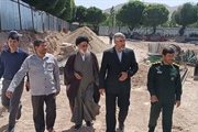 بازدید مهندس تاراسی از درمانگاه در حال ساخت توسط سپاه