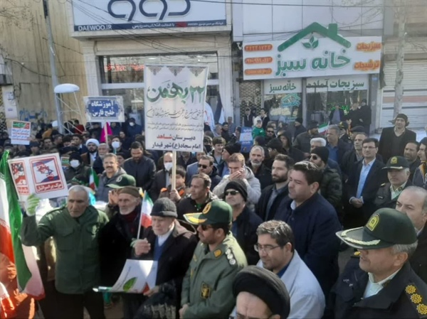 شکوه حضور مردم مومن و انقلابی شهرستان خدابنده در چهل و ششمین راهپیمایی یوم الله ۲۲ بهمن