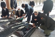 آیین غبار روبی مزار شهدای گمنام شهر ابهر با حضور دکتر افشار‌چی...