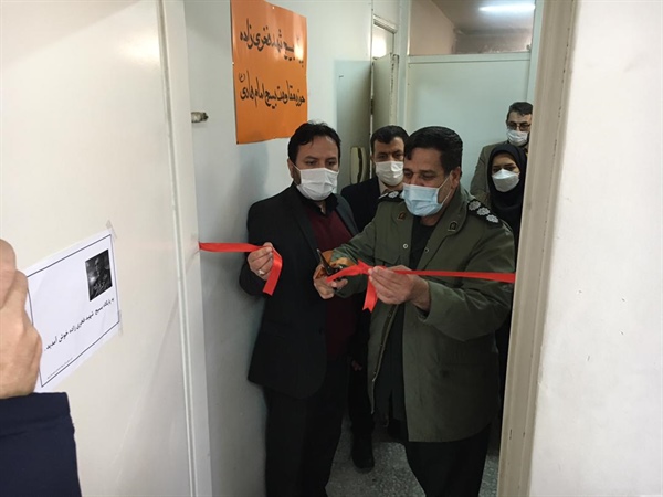 آئین افتتاح پایگاه بسیج شهید فخری زاده اداره تعاون، کار و رفاه اجتماعی با حضور ذوالقدر فرماندار شهرستان ابهر ،سرهنگ احمدی تبار فرمانده سپاه ناحیه ابهر و جمعی از مسئولین