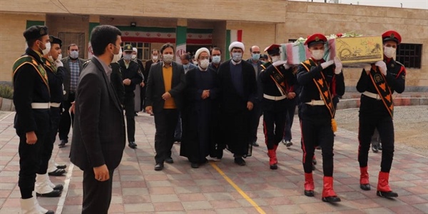 برگزاری مراسم معنوی استقبال از پیکر مطهر شهید گمنام در زندان شهر ابهر