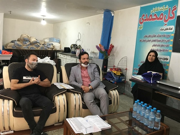 بازدید مهندس ذوالقدر فرماندار شهرستان ابهر از شرکت تعاونی تولید پوشاک به منظور بررسی مسائل و رفع مشکلات
