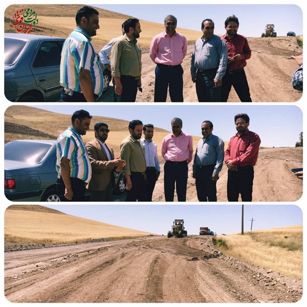 بازدید میدانی ذوالقدر فرماندار شهرستان ابهر، از پروژه زیرسازی و بهسازی مسیر ارتباطی روستای حصار عبدالکریم