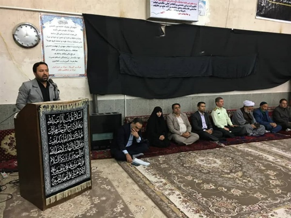 برگزاری جلسه شورای اداری شهرستان ابهر به ریاست فرماندار و با حضور اعضای شورای اداری و اقشار مختلف مردم در مسجد باب الحوائج (ع) حسین آباد