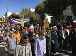 حضور ذوالقدر فرماندار شهرستان ابهر در راهپیمایی باشکوه ۱۳ آبان و سخنرانی در آئین سیاسی عبادی نماز جمعه شهر ابهر