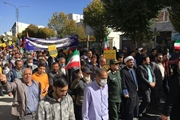 حضور ذوالقدر فرماندار شهرستان ابهر در راهپیمایی باشکوه ۱۳ آبان و...