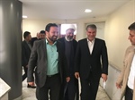 استقبال فرماندار شهرستان ابهر از وزیر جهاد کشاورزی به همراه نماینده مردم شریف ابهر، خرمدره و سلطانیه در مجلس شورای اسلامی و هئیت همراه