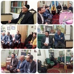 ديدار ذوالقدر فرماندار شهرستان ابهر به همراه واعظی بخشدار مرکزی و جمعی از مسئولین با استاد سعيد بداغي شاعر، نويسنده و دبير پيشكسوت منطقه