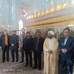 حضور حجت‌ الاسلام والمسلمین نوری امام جمعه صائین قلعه ، خلجی سرپرست فرمانداری شهرستان ابهر و  اشرفی شهردار صائین قلعه و هیئت همراه در آستان مقدس امام زاده یعقوب (ع)
