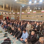 شرکت خلجی سرپرست فرمانداری شهرستان ابهر در نماز عبادی سیاسی جمعه شهر صائین قلعه