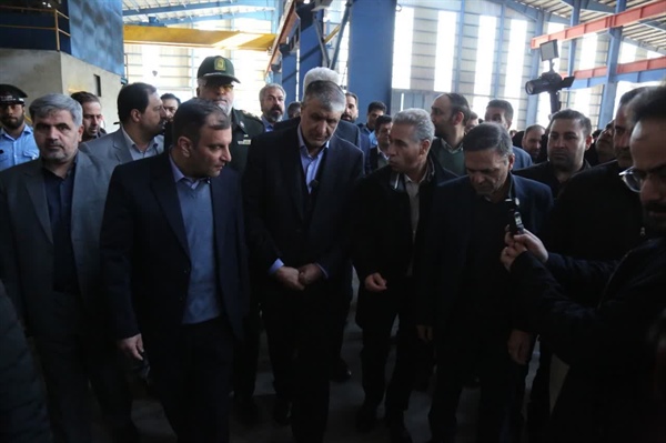 افتتاح طرح تولید میلگرد آجدار فولاد غرب ابهر با حضور معاون رئیس جمهور