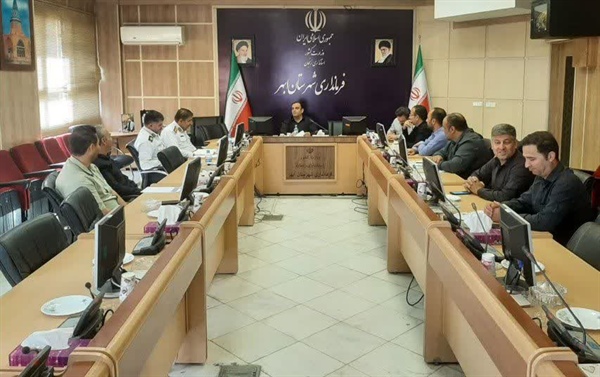 برگزاری جلسه شورای ترافیک شهرستان ابهر به ریاست خلجی  فرماندار شهرستان ابهر و مسئولین مربوطه در سالن جلسات پیامبر اعظم(ص) فرمانداری