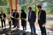 عطرافشانی گلزار شهدای گمنام با حضور خانم دکتر مرادخانی معاون...