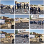 آیین  کلنگ زنی آموزشگاه ۱۲ کلاسه در منطقه ۱۷ شهریور ،به مناسبت هفته دولت