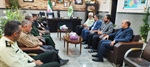 دیدار مهندس سعید خلجی فرماندار شهرستان ابهر به همراه اعضای شورای تامین با سرهنگ نوروزی فرمانده انتظامی شهرستان ابهر همزمان با گرامیداشت هفته نیروی انتظامی