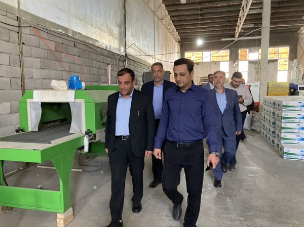 بازدید فرماندار ابهر  از واحد تولیدی آقای بابایی ( تزریق پلاستیک)