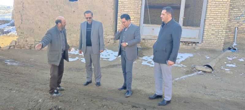 بازدید از روستای قوزیجاق علیا و مزرعه به همراه بخشدار انگوران و روسای اداره راه و گاز