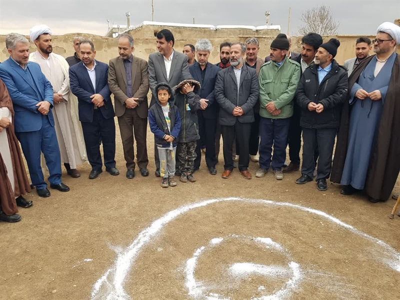 آیین کلنگ زنی پنجمین مدرسه مشارکتی ، مدرسه ۶ کلاسه روستای آهارمشکین