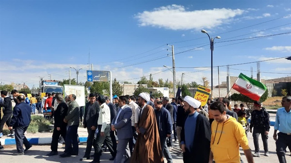 راهپیمایی مردم نیک پی در راستای حمایت از مظلومیت مردم غزه