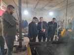 بازدید بیات بخشدار زنجانرود از کارگاه چاقو سازی