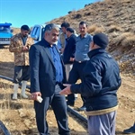 بازدید بیات بخشدار زنجانرود از پروژه آب شرب روستای زنگین