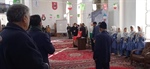 استقبال از پرچم مطهر حرم امام حسین (ع) در مسجد روستای مهرآباد
