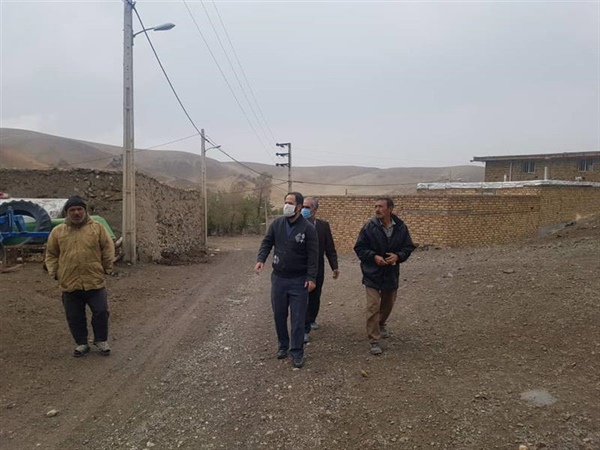 حضور بخشدار زنجانرود در روستای حماملوی بالا