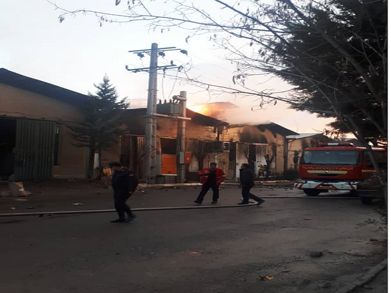 نشت گاز کارخانه‌ای در شهرک صنعتی زنجان را طعمه حریق کرد
