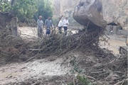 خسارت سیل به تاسیسات آبرسانی روستای گلابر