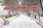بارش برف مدارس برخی مناطق استان زنجان را به تعطیلی کشاند