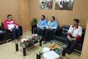 دیدار بابایی مدیرکل مدیرت بحران استان و هاشمی مدیرعامل جمعیت هلال...