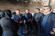 استاندار زنجان از محل وقوع آتش‌سوزی در هنرستان دخترانه بازدید کرد
