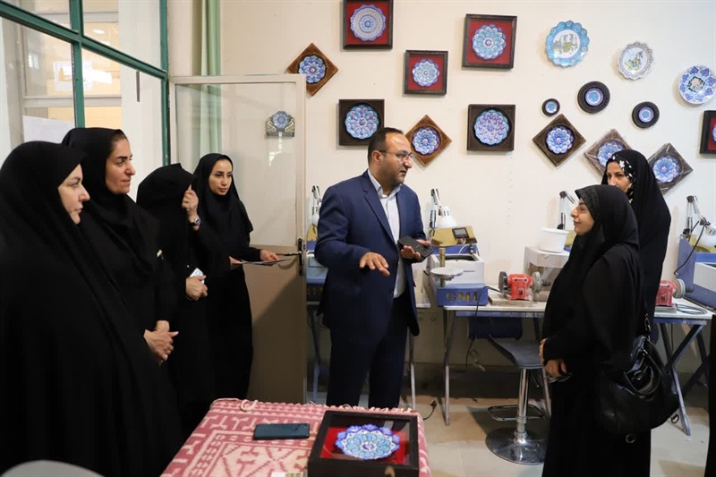 مدیرکل دفتر امور زنان و خانواده استانداری زنجان از نمایشگاه مشاغل خانگی بازدید کرد