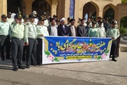 آیین غبار روبی مزار شهدا به مناسبت هفته نیروی انتظامی