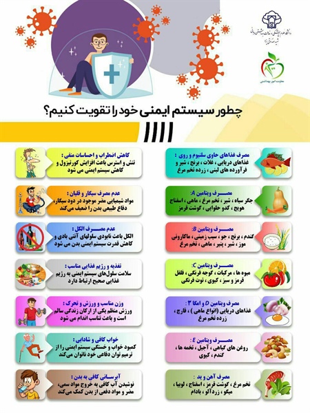 🔹چطور سیستم ایمنی خود را تقویت کنیم ؟   👈پیام توسعه آبادی @P_T_Abadi