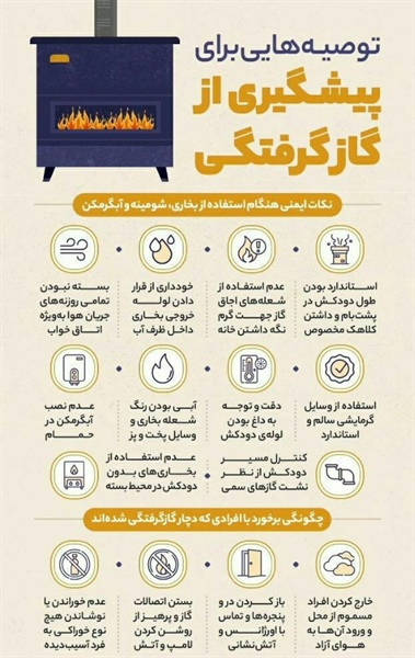توصیه‌هایی برای پیشگیری از گازگرفتگی  🔸فردی که دچار گازگرفتی شده رو چطور نجات بدیم؟   👈پیام توسعه آبادی @P_T_Abadi