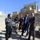بازدید میدانی دکتر حسنلو فرد بخشدار مرکزی زنجان از روستای پایین کوه و نظارت بر تعریض ورودی روستا
