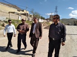 بازدید میدانی بخشدار مرکزی زنجان از   معابر و تعریض ورودی روستای پایین کوه به اتفاق  کارشناس عمرانی بخشداری