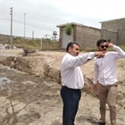 بازدید میدانی مدیر کل امور روستایی و شوراهای استانداری زنجان و  دکتر حسنلو فرد بخشدار مرکزی زنجان  از روند اجرای پروژه سنگ فرش و دیوار سنگی به اتفاق کارشناس عمرانی دهیاری ها
