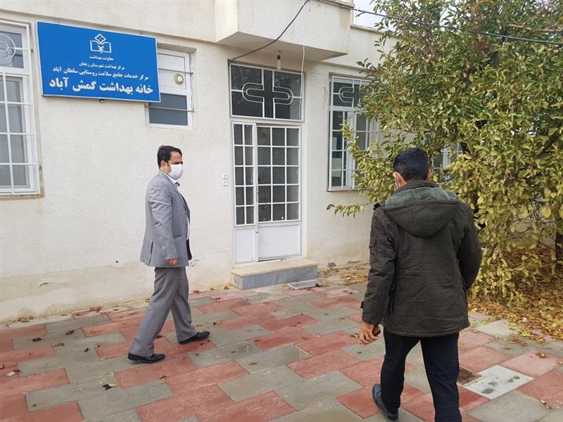 حضور بخشدار زنجانرود در خانه بهداشت روستای گمش آباد