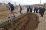بازدید بخشدار زنجانرود از روستای گمش آباد و بررسی محل تخریب سیل