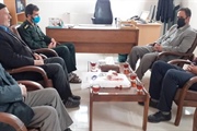 حضور بخشدار زنجانرود بهمراه دهیار و ریش سفیدان روستای مهر آباد در...