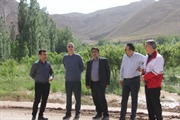 بازدید جناب آقای خالقی فرماندار محترم از مزارع آسیب زده سیل در...